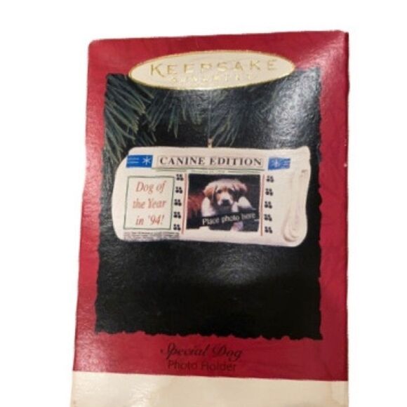 Vintage Hallmark SPECIAL DOG PHOTO HOLDER Keepsake Canine Edition ornament 1994 - Picture 3 of 7